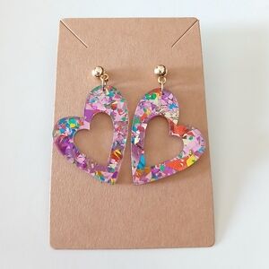 Fashion Jewelry Multicolor Heart Earrings
